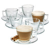Raleigh Coffee & Tea Cups with saucers, Set of 6 - CRYSTALIA GLASS